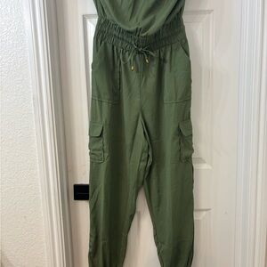 Blush Green Track Pants with Elastic Waist
